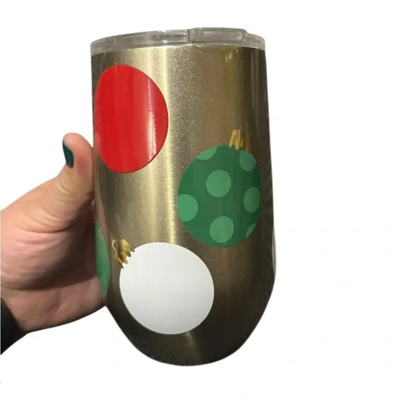 Kate Spade New York Christmas Ornament Stainless Steel Wine Tumbler EUC - Picture 4 of 4